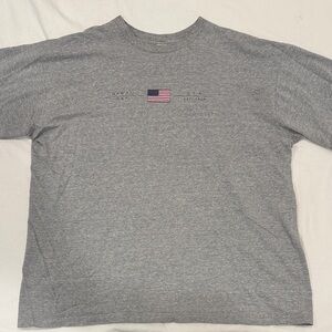 GAP Gray Short Sleeve Tee with Flag Accent
